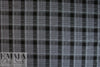 CA designer black/gray plaid cotton stretch shirting .875 yds
