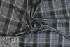 CA designer black/gray plaid cotton stretch shirting