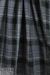 CA designer black/gray plaid cotton stretch shirting