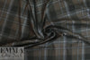 CA designer bark/black/gray plaid cotton stretch shirting