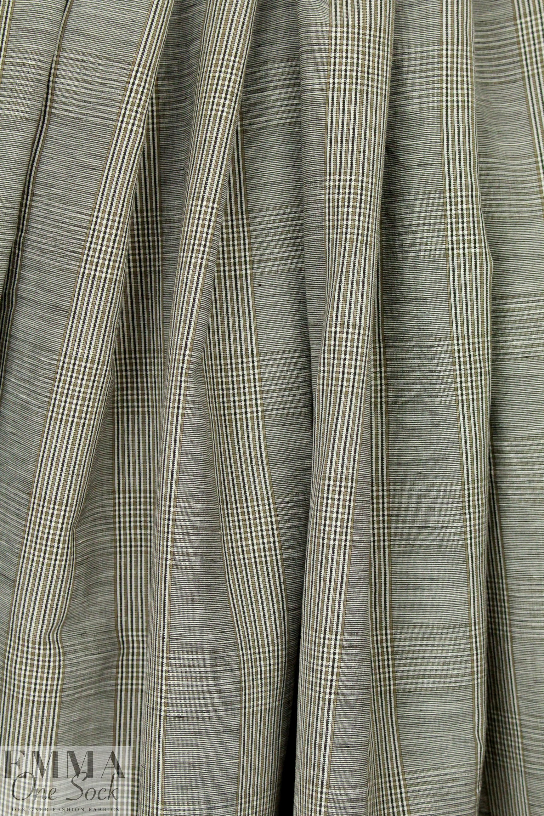 French yarn-dyed glen plaid cotton woven