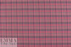 French yarn-dyed plaid cotton shirting - denim/rouge