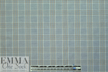 Br00ks Bros. yarn-dyed plaid cotton shirting - navy/choc .75 yds