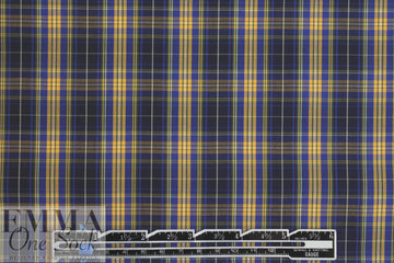 Br00ks Bros. blue/sunshine yarn-dyed plaid cotton shirting