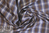 Br00ks Bros. choc/grape yarn-dyed plaid cotton shirting