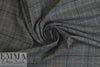 NY designer glen plaid suiting -  black/gray/persian red 1.875 yd