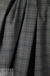 NY designer glen plaid suiting -  black/gray/persian red 1.875 yd