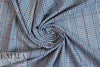 NY designer navy/brick yarn-dyed cotton stretch plaid 2 yd