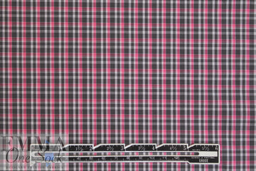 Br00ks Bros. strawberry/black yarn-dyed plaid cotton shirting 1.125 yds