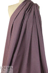 Br00ks Bros. strawberry/black yarn-dyed plaid cotton shirting 1.125 yds