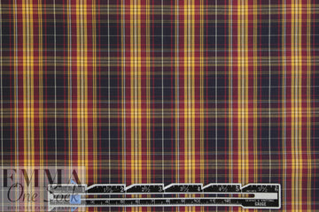 Br00ks Bros. claret/sunshine yarn-dyed plaid cotton shirting 2 yd