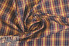 Br00ks Bros. claret/sunshine yarn-dyed plaid cotton shirting 2.5 yds