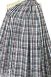 French yarn-dyed plaid cotton stretch woven .66 yds
