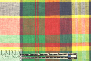 NY designer yarn-dyed plaid cotton - green/red 1.75 yd