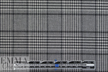 NY designer 2-sided yarn dyed plaid - black/white