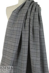 NY designer 2-sided yarn dyed plaid - black/white 1.5 yds