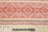 NY designer red/natural jacquard weave cotton blend woven