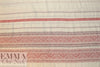 NY designer red/natural jacquard weave cotton blend woven