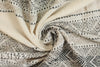 NY designer black/natural jacquard weave cotton blend woven 2 yd
