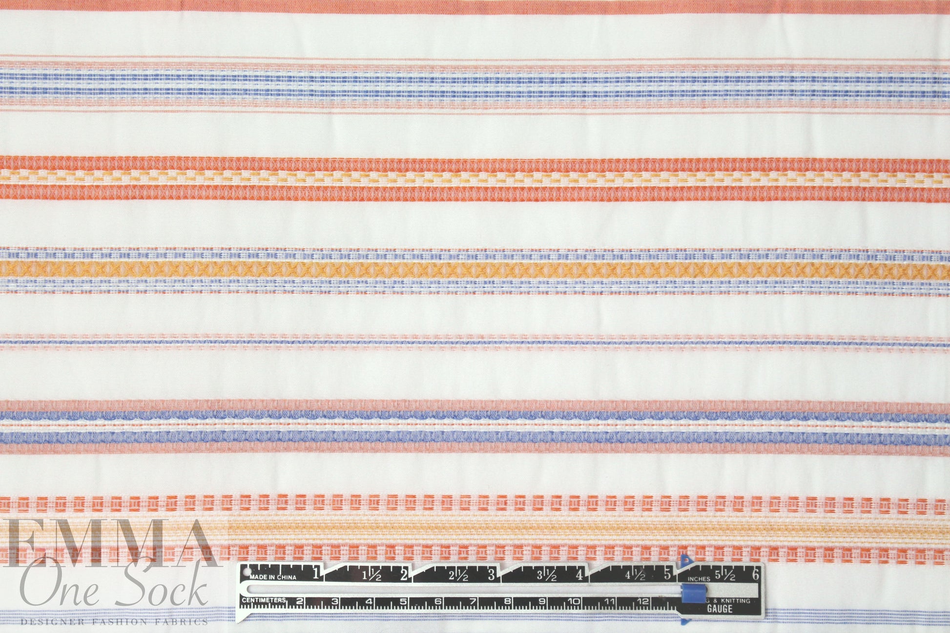 NY designer cotton blend yarn-dye striped woven 1.625 yd