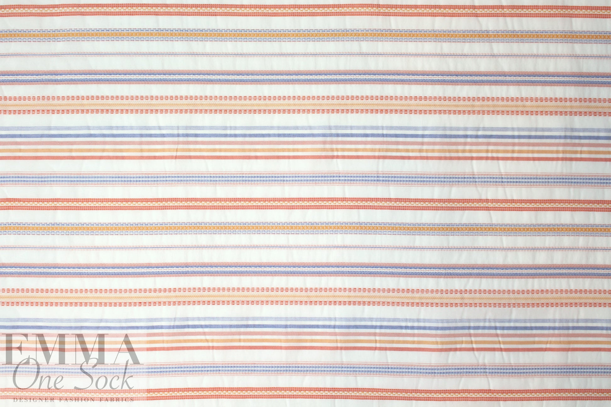 NY designer cotton blend yarn-dye striped woven 1.5 yds