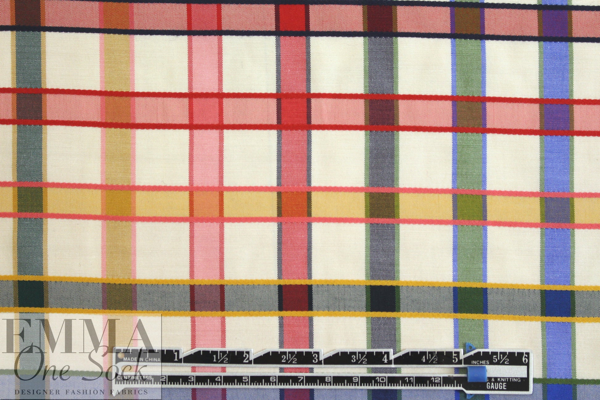 NY designer viscose/poly jacquard plaid shirting