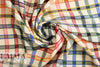 NY designer viscose/poly jacquard plaid shirting