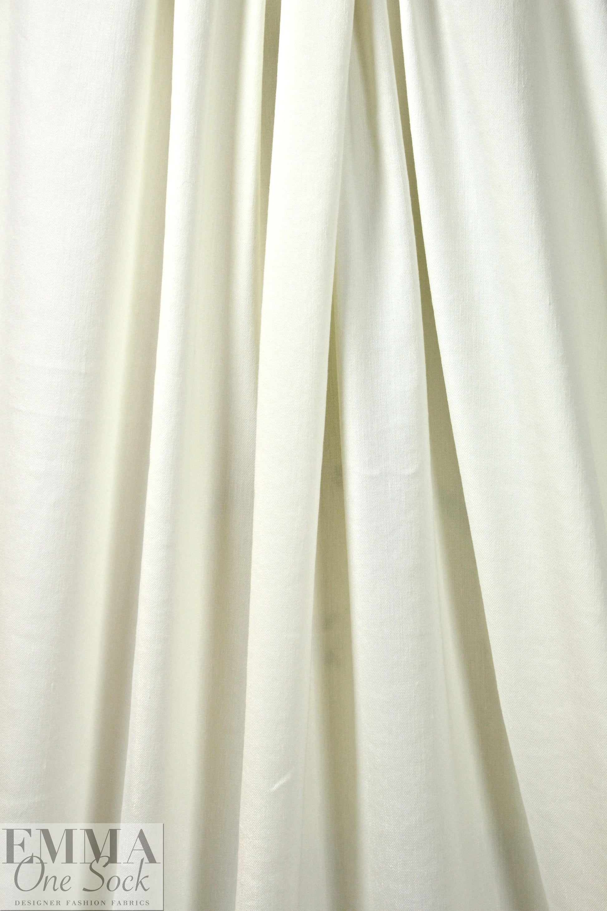 NY designer cotton/rayon stretch woven - creamy white 2 yds