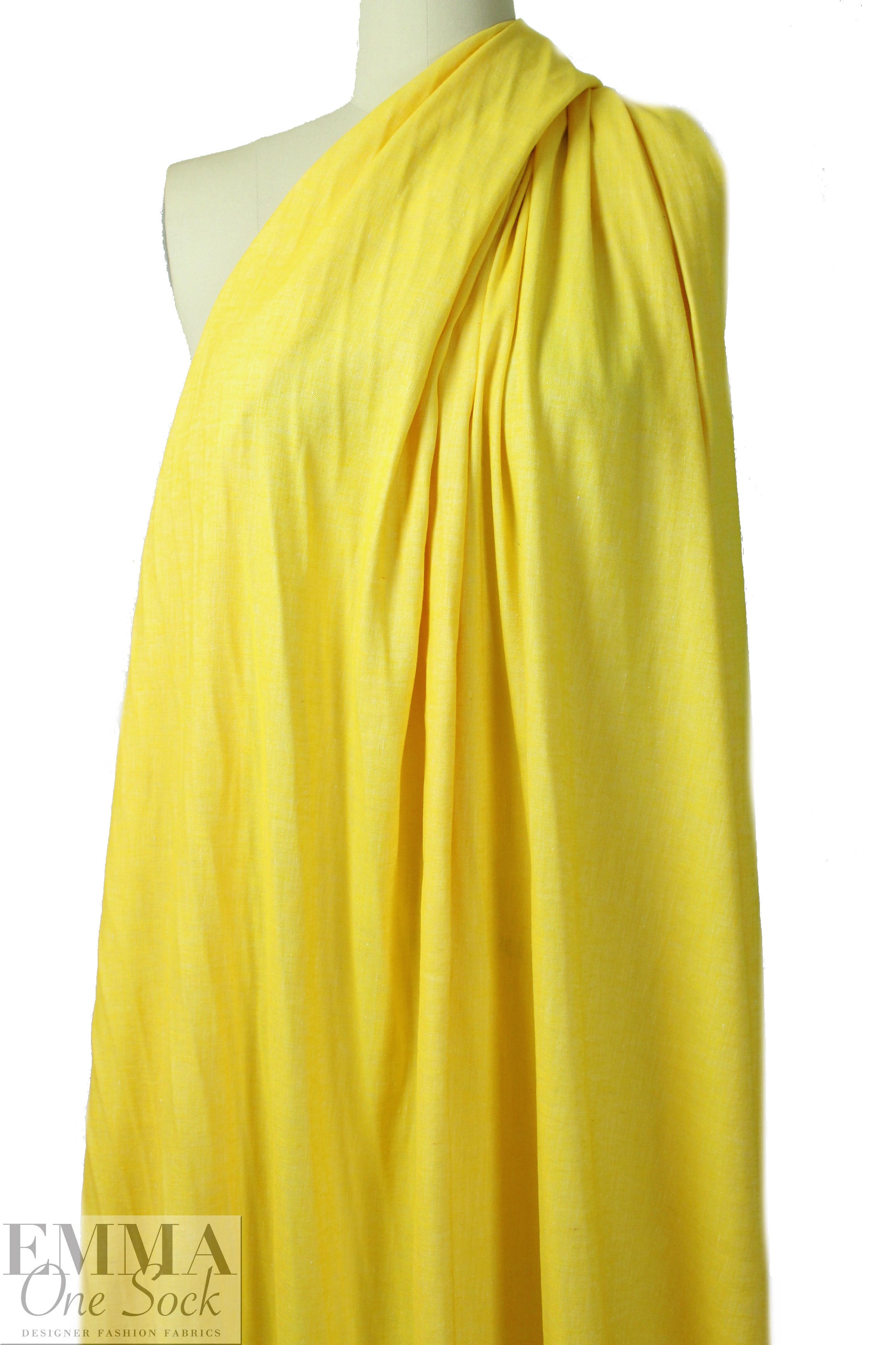 NY designer cotton/rayon stretch woven - lemon 1.5 yds