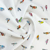 Italian 'bird trinkets' cotton poplin .66 yds