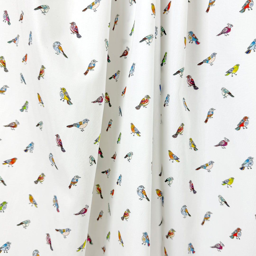 Italian 'bird trinkets' cotton poplin 2 yds