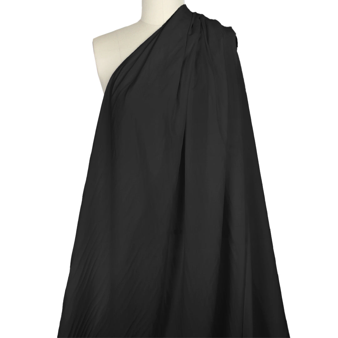 rayon challis woven for lining, etc. -  black 1 yard