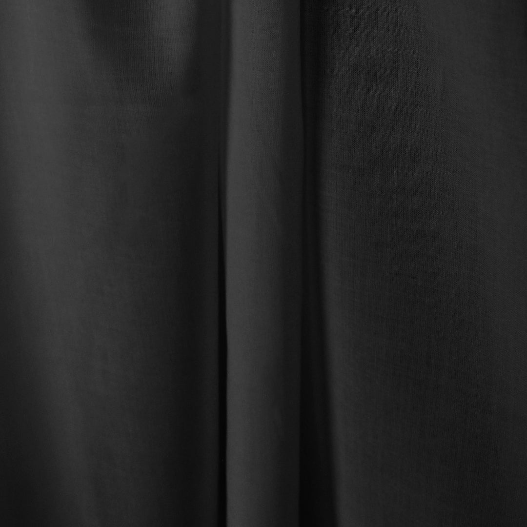 rayon challis woven for lining, etc. -  black 1 yard