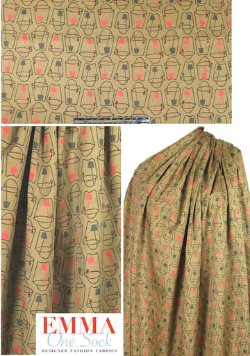 Reyn Sp00ner 'bucket list' graphic fine cotton shirting