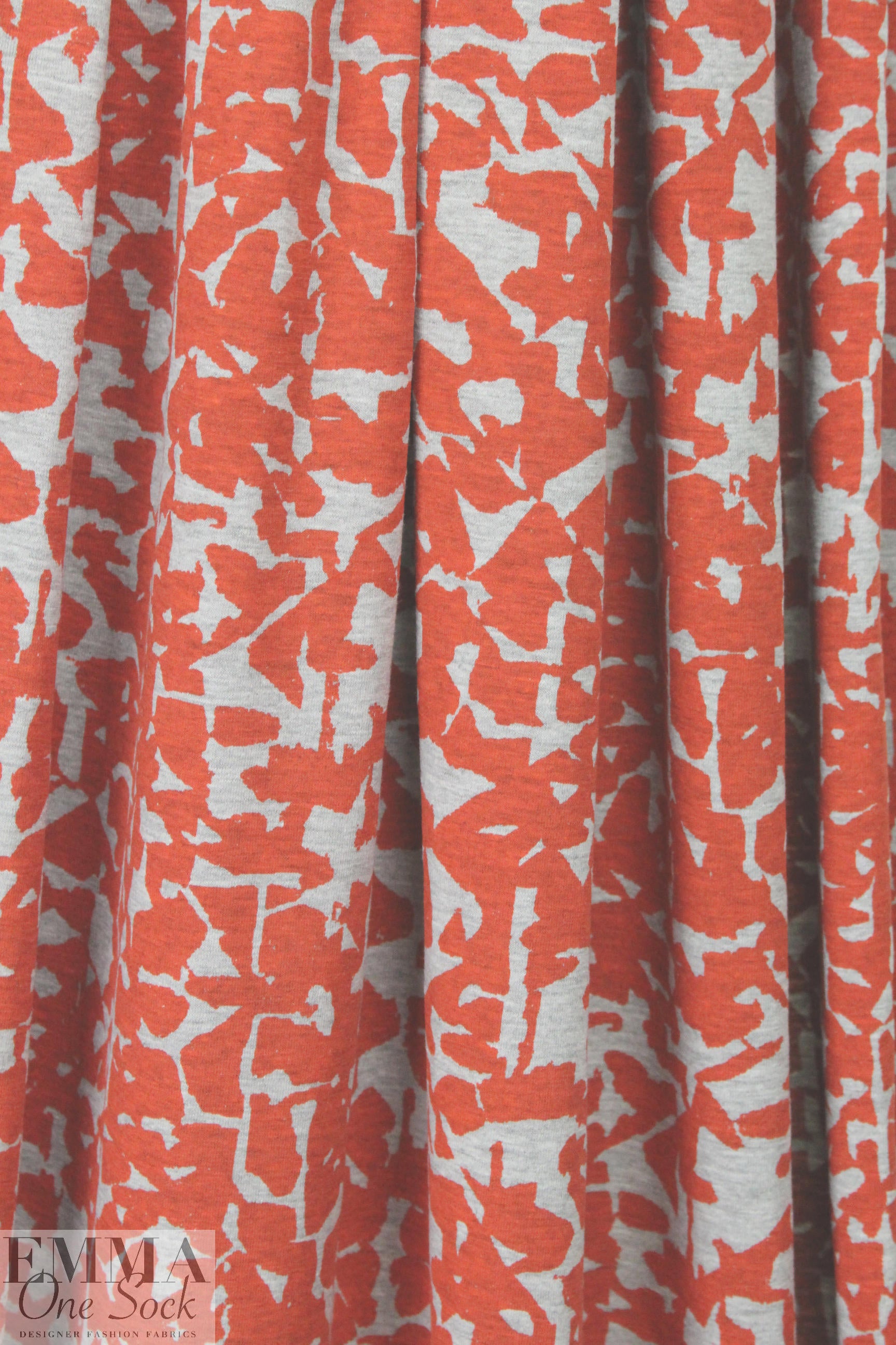 Rebecca Tayl0r red on gray heather cotton knit