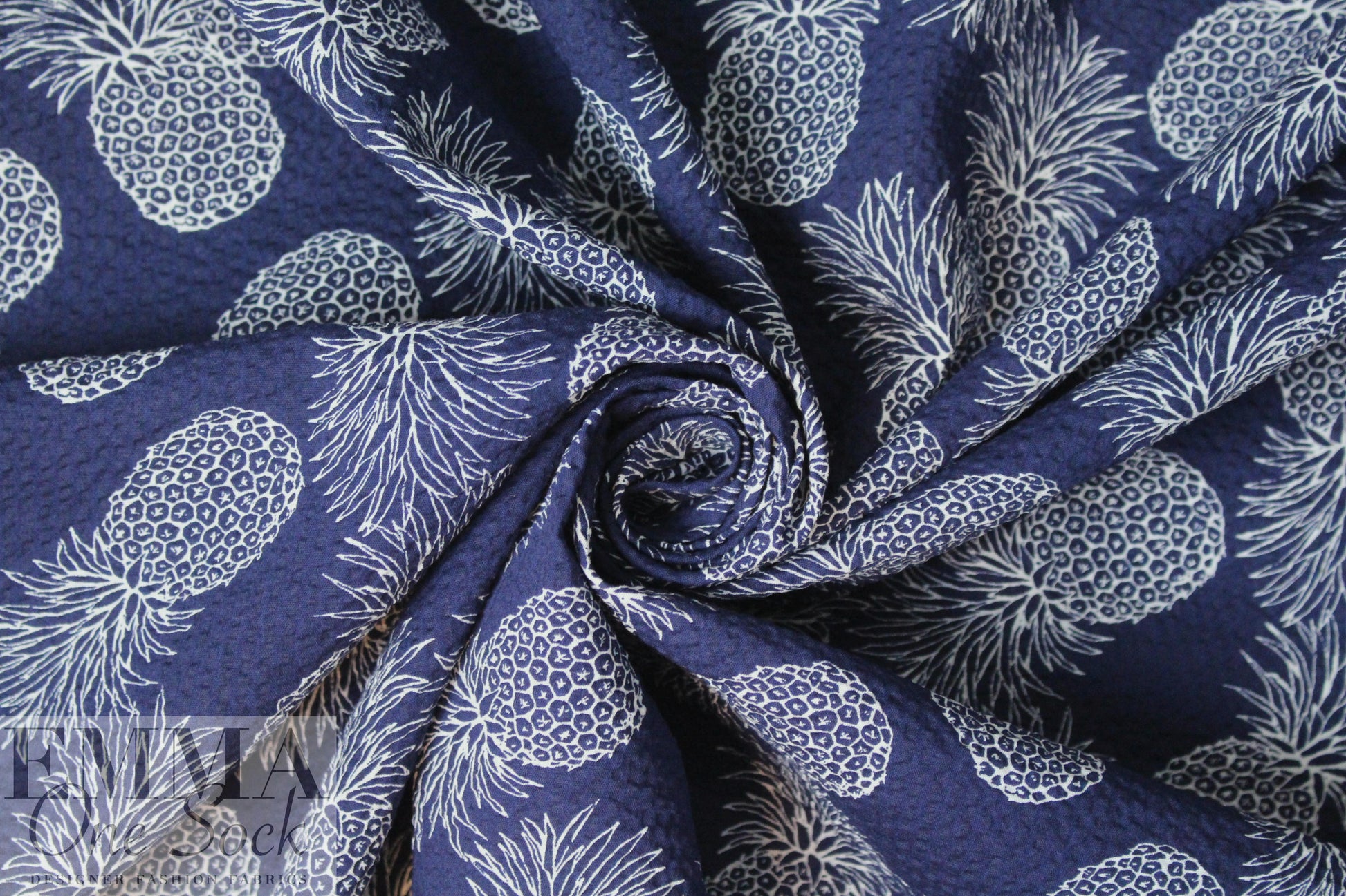 Japanese pineapple cotton pucker textured woven