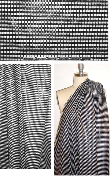 J. Mende11 black/white cotton raffia basketweave 1.5 yd