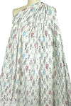 'go fish' cotton/rayon lightweight woven - white .66 yds
