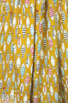 'go fish' cotton/rayon lightweight woven - mustard 1.25 yds