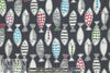 'go fish' cotton/rayon lightweight woven - navy 1.375 yds