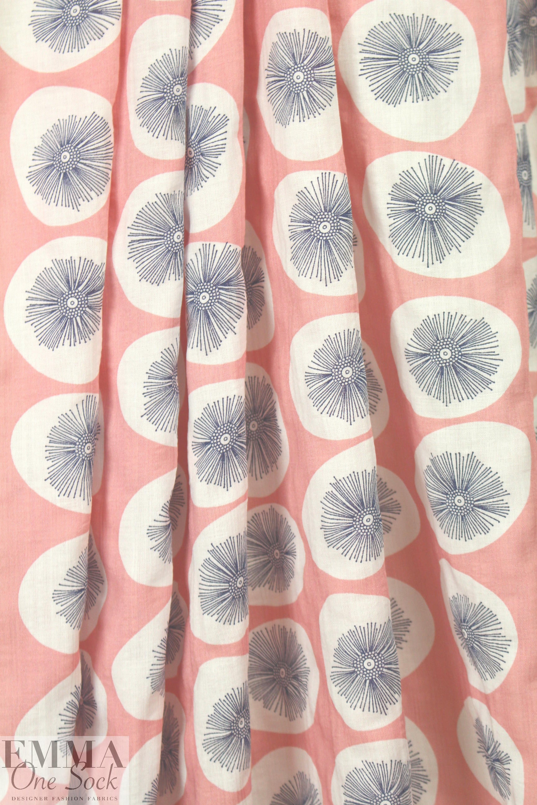 'dandelion puff' cotton/rayon voile woven - coral 2.375 yds