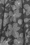 embroidery look cotton/rayon voile woven - flowers 1.625 yd