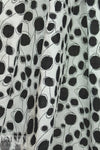 'Boba' cotton/linen lightweight woven - black on white