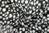 'Boba' cotton/linen lightweight woven - white on black 2.125 yd