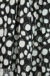 'Boba' cotton/linen lightweight woven - white on black