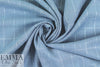 French chambray/metallic windowpane cotton blend shirting
