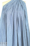 French chambray/metallic windowpane cotton blend shirting .66 yds