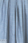 French chambray/metallic windowpane cotton blend shirting 2 yd