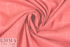 French coral/metallic windowpane cotton blend shirting