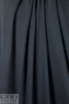 NY designer black cotton 2x2 micro ribbed knit 1.75 yds